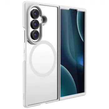 Husă de încărcare UNIQ Veren AF Magclick pentru Samsung Galaxy Z Flip8, Smoky Frost
