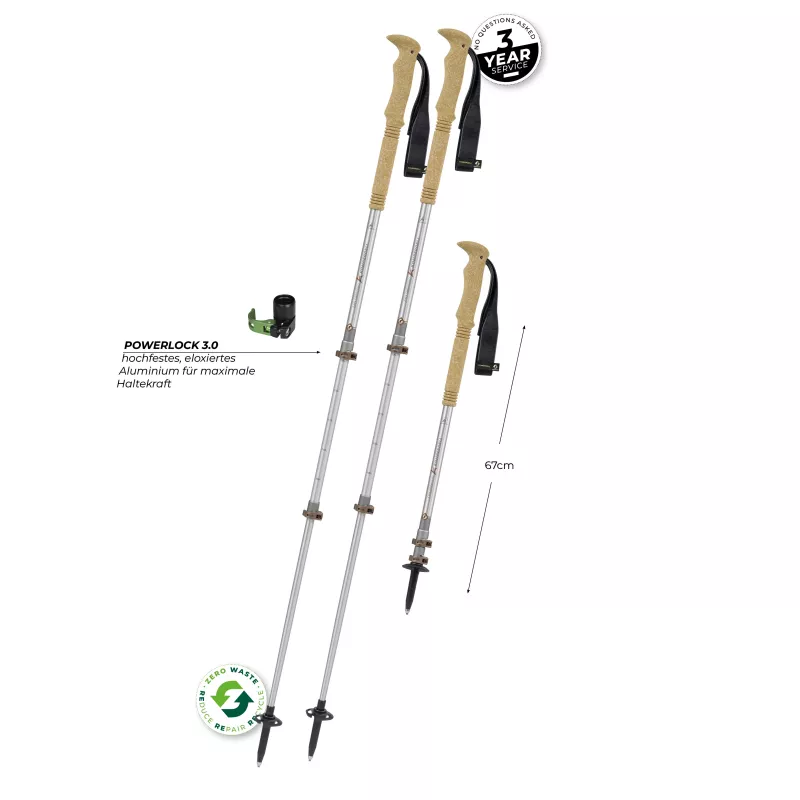 Bețe de trekking Komperdell Explorer Zero Cork, maro