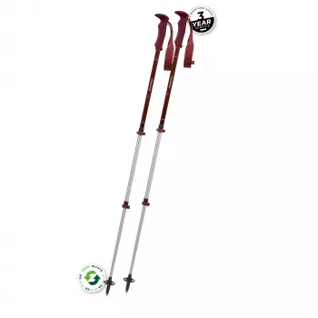 Bețe de trekking compacte Komperdell Trailmaster Zero - Malbec