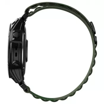 Curea TECH-PROTECT NYLON PRO pentru Garmin Fenix 5 / 6 / 6 Pro / 7, 22 mm QuickFit, verde militar