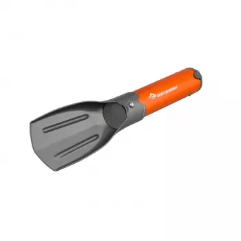 Lopată de camping pliabilă Sea to Summit Pocket Trowel Alloy - ultralight pentru săpat gropi, aluminiu anodizat, 220mm extinsă, 153mm pliată, 3.5oz, gri/argintiu
