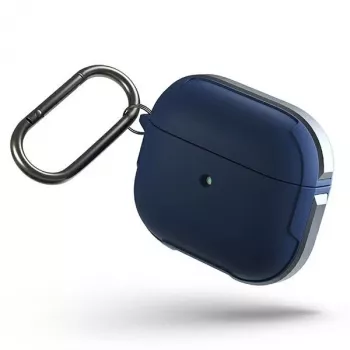 Husă antimicrobiană UNIQ Valencia pentru AirPods generația a 3-a Albastru