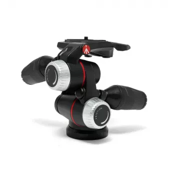 Cap de trepied cu 3 axe Manfrotto MHXPRO-3WX, cu manete retractabile, aluminiu, capacitate de încărcare 8 kg, placă cu eliberare rapidă 200PL-14, negru