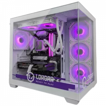PC gaming LORGAR ADVANCED A201 - AMD Ryzen 5 7500F, GeForce RTX 5060 Ti 16 GB, 32 GB DDR5, 1 TB NVMe SSD, sursă 750W, alb