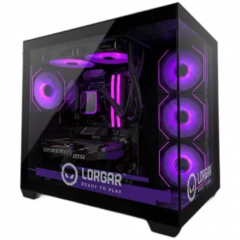 PC gaming LORGAR ADVANCED A201 - AMD Ryzen 5 7500F, GeForce RTX 5060 Ti 16 GB, 32 GB DDR5 6400MHz, 1 TB NVMe SSD, sursă 750W, AIO 240mm, negru