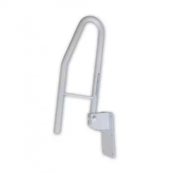 Bară de sprijin rabatabilă pentru baie MOBILEX PLU058 - metal, alb, extindere 600 mm, sarcină 150 kg