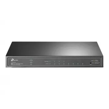 TP-Link Omada SG2008P Switch smart Gigabit PoE+ cu 10 porturi, 4× PoE+ 62W, 2× SFP, Cloud SDN, fără ventilator, V3.3