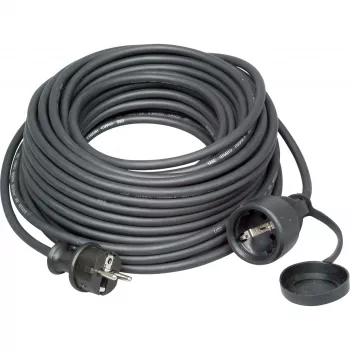 Cablu prelungitor de cauciuc KOPP ELEKTROTECHNIK 25 m pentru uz intensiv, Schuko, H07RN-F, IP44, 16 A, negru