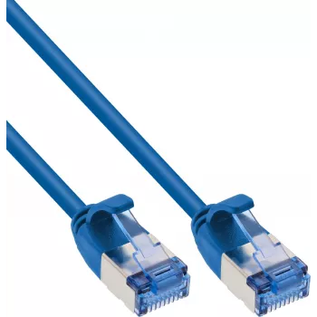 InLine® Cablu patch Slim U/FTP PiMf Cat.6A albastru 1,5m