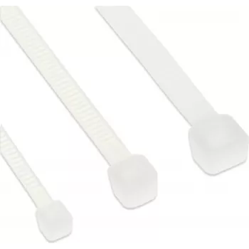 InLine® Cleme de cablu 200mm x 4,8mm, natural, 100 bucăți