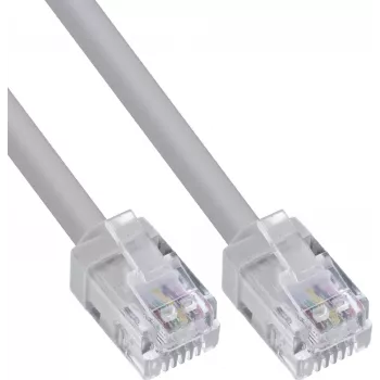 InLine® Cablu rotund modular RJ12, tată la tată, 6 fire, 6P6C, 7,5 m