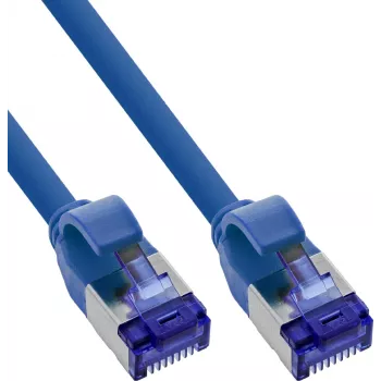 InLine B-74903B Cablu patch Slim Cat.6A S/FTP LSZH, pachet de 60, 3 m, albastru