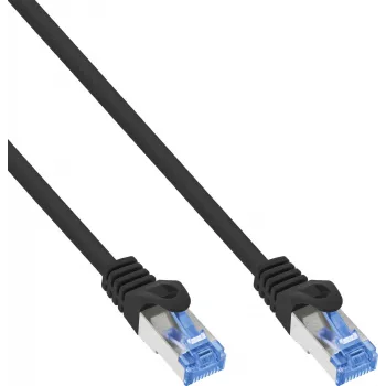 INLINE B-72655S Cablu patch Cat.6A S/FTP LSZH, CCA, negru, 0,50 m, pachet de 100 bucăți