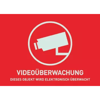 Autocolant de avertizare ABUS pentru supraveghere video, 148x105 mm (AU1320)