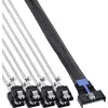 InLine® Cablu breakout MCIO x8 la 8x SATA, 0,75 m