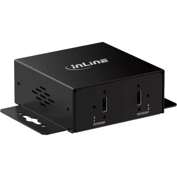 Încărcător mini industrial InLine® USB-C cu 2 porturi, PD 200 W