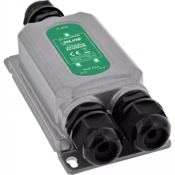 InLine® Gigabit PoE Extender, 90W, 2 porturi, IP67, IEEE 802.3bt