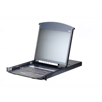 ATEN KL1108VN 8-Port 19 inch LCD KVM over IP Switch, Dual Rail, tastatură US
