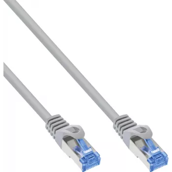 Cablu patch InLine® Cat.6A S/FTP LSZH, CCA, gri, 2m, set de 50