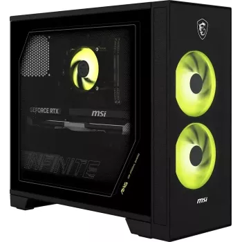 PC gaming MSI MAG Infinite Z 8B 9NVPR7-051AT, AMD Ryzen 7 9700X, 16 GB DDR5, 1 TB NVMe SSD, NVIDIA GeForce RTX 5070, Windows 11 Home, negru