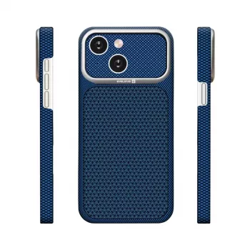 Husă MagSafe Evelatus Apple iPhone 15 Carbon Premium Edition, Midnight Blue