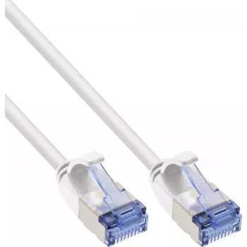 Cablu patch slim InLine®, U/FTP PiMF, Cat.6A, alb, 3m