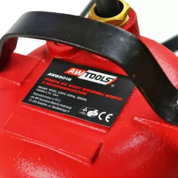 Pompă de ape uzate cu tocător AWTOOLS 850W - pompă submersibilă pentru ape reziduale, 15000 L/h, înălțime de pompare 10 m, tocător din oțel inoxidabil, întrerupător cu flotor automat, cablu de 10 m, IPX8