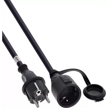 InLine® Prelungitor cu contact de protecție, exterior IP44, protecție la atingere, 10 m