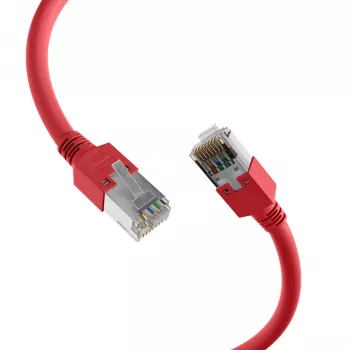 EFB Elektronik K2793.0,50 Cablu patch crossover RJ45 Cat.5e SF/UTP, Hirose TM11, Draka UC300, 0,5 m, roșu