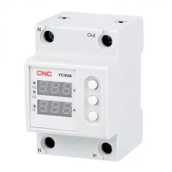 Releu de monitorizare a tensiunii și curentului CNC EL240326, 63A, 230V AC, șină DIN