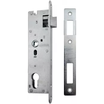 Încuietoare de încastrare PSG 63.211 L/P cu limbă și zăvor, reversibilă, 220 x 22 mm, 72 mm PZ, 50 mm distanță, oțel zincat