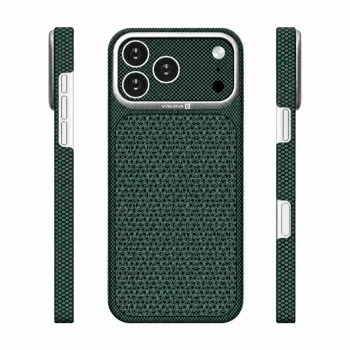Husă MagSafe Evelatus Apple iPhone 17 Pro Max Carbon Premium Edition, verde