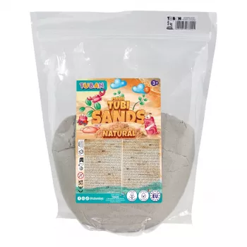 Nisip dinamic natural TUBAN TU3802 5 kg – nisip senzorial modelabil care nu se usucă pentru copii 3+