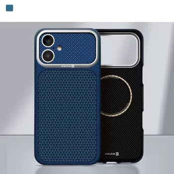 Husă MagSafe Evelatus Apple iPhone 16 Carbon Premium Edition, Midnight Blue