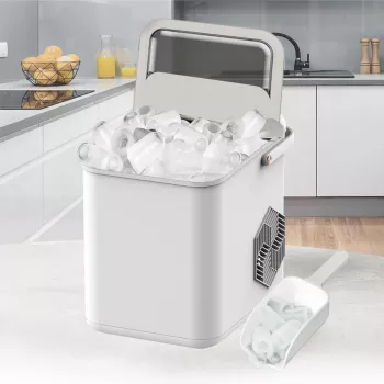 Mașină de gheață Maestro MR-821 10-12 kg/24h, rezervor 2,2L, gheață bullet, comandă electronică, capac transparent