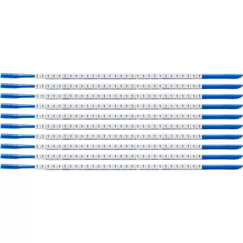 Manșon cu clemă pentru marcarea cablurilor Brady SCN-07-1, inscripție 1, alb, pentru diametru cablu 1,9-2,4 mm, 300 buc.