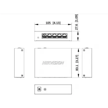 Switch desktop Hikvision DS-3E0505-O 5 porturi Gigabit