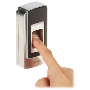 Terminal de control acces ATLO-RFM-505 cu cititor de amprente, RFID și tastatură