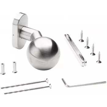 Mâner de ușă mobil rotund PSG 63.419 din inox cu rozetă ovală decalată