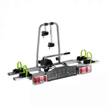 Suport de biciclete pentru cârlig de remorcare LUMI LEGEND CORPORATION pentru 2 biciclete electrice, 60 kg, pliabil, funcție de basculare, panou de iluminare integrat