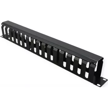 VALUE 26.99.0305 panou frontal 19 inch 1U cu canal de cabluri 40x60 mm, negru RAL 9005