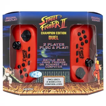 Consolă arcade retro FIZZ CREATIONS Street Fighter II Duel cu 621 de jocuri, HDMI/AV, 2 controllere