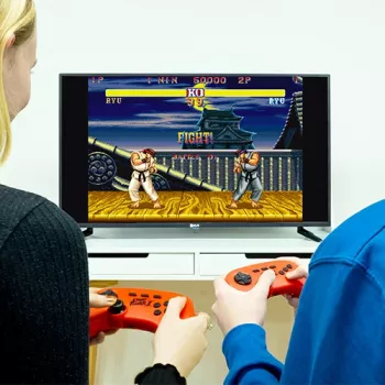 Consolă arcade retro FIZZ CREATIONS Street Fighter II Duel cu 621 de jocuri, HDMI/AV, 2 controllere