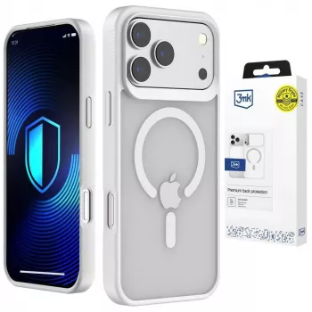 3MK Smoke MagCase pentru Apple iPhone 17 Pro - alb