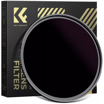 Filtru solar KF Concept ND100000 62mm, 16,6 trepte, OD 5.0, sticlă optică AGC, nanocoatare, ramă din aluminiu