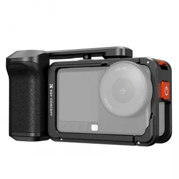 KF cadru cage cu mâner pentru cameră pentru DJI Osmo Action 6 / Action 5 / Action 4 / Action 3, aliaj de aluminiu, negru, KF12.0036