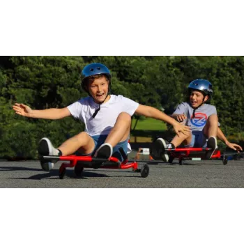 Gokart cu drift acționat cu picioarele EzyRoller Drifter X, 4-12 ani, roz