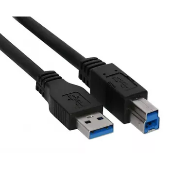 Kindermann 5773000012 - 2 m - USB A - USB B - USB 3.2 Gen 1 (3.1 Gen 1) - Tată/Tată - Negru
