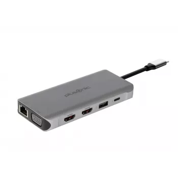 ALLNET PSUC0216 - USB 3.2 Gen 1 (3.1 Gen 1) Type-C - 3,5 mm - HDMI - RJ-45 - USB 2.0 - USB 3.2 Gen 1 (3.1 Gen 1) Type-A - USB 3.2 Gen 1 (3.1 Gen 1) Type-C - VGA - 3840 x 2160 Pixel - MicroSD (TransFlash) - SD - Gri - 100 W