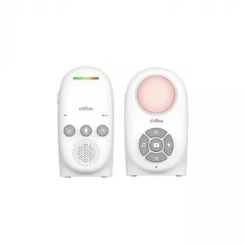 Baby monitor audio digital DECT Chillax CB210 cu funcție de conversație bidirecțională, senzor de temperatură și lumină de noapte, alb